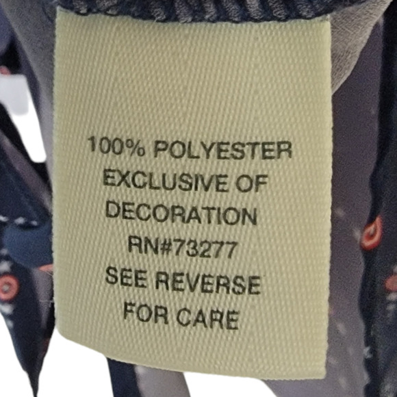 Marvel by Her Universe Captain America Semi-Sheer Tie Front Blouse Blue Size M - Picture 8 of 8